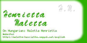 henrietta maletta business card